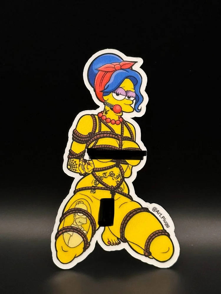 pornhint Pornhint Marge Simpson Bondage Sticker ? NSFW MILF Parody | Milfs Gone Wild Collection | Funny Cartoon Sticker for Laptop, Hydroflask, or Journal nsfw redheads