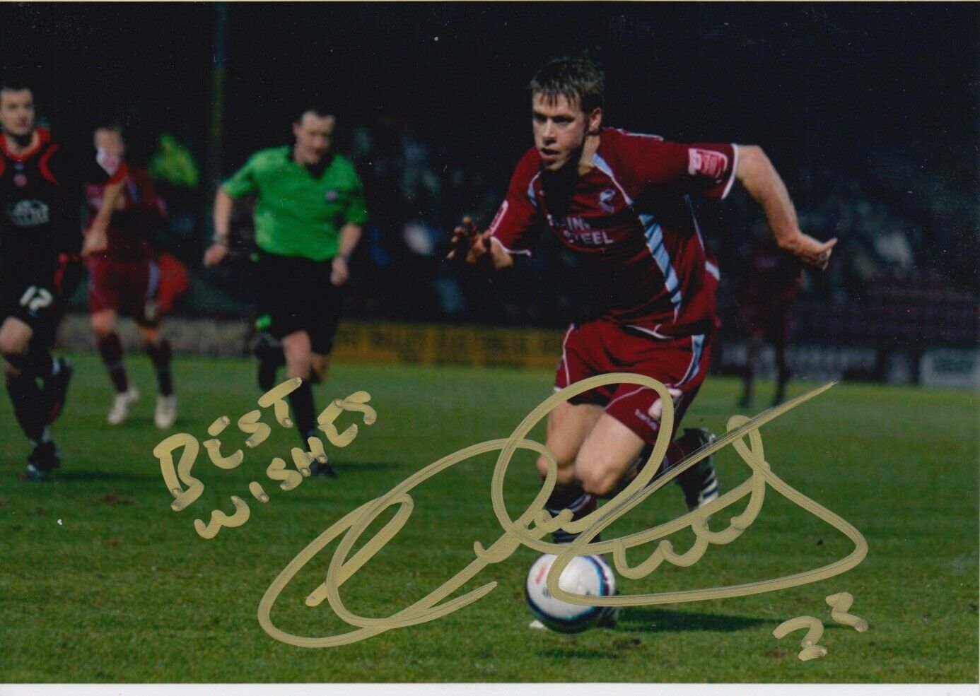 KEVIN HURST HAND SIGNED 7X5 Photo Poster painting - FOOTBALL AUTOGRAPH - SCUNTHORPE UNITED 2.