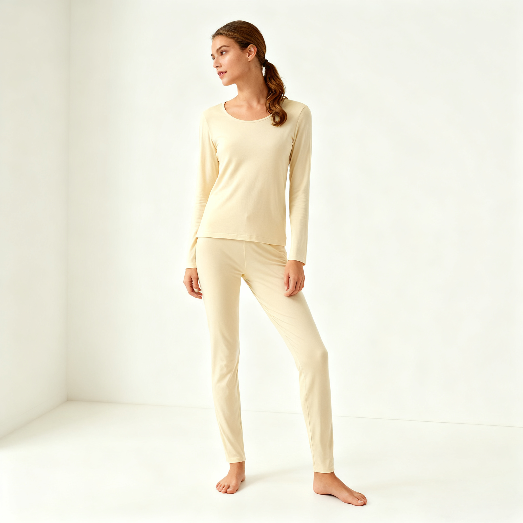 80 Silk Lightweight Thermal Underwear Set For Women REAL SILK LIFE