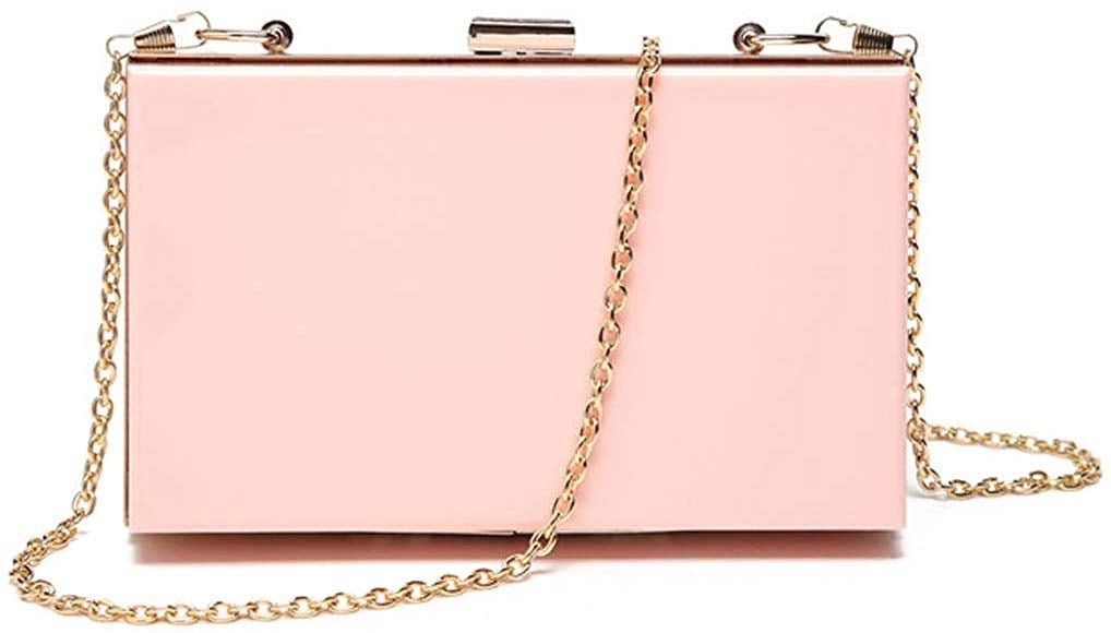 Women Clear Purse Clear Clutch Bag, Shoulder Handbag With Removable Gold Chain Strap