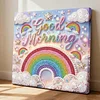 (25x25cm)DIY Good Morning Framed Handmade Pearl Painting Art Craft Kit Living Home Decor