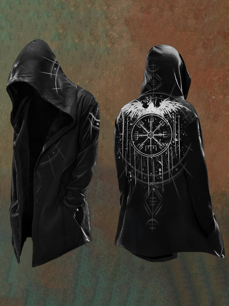 Men's Vikings Printed Totem Vintage Hooded Jacket / Rvogue / Rvogue