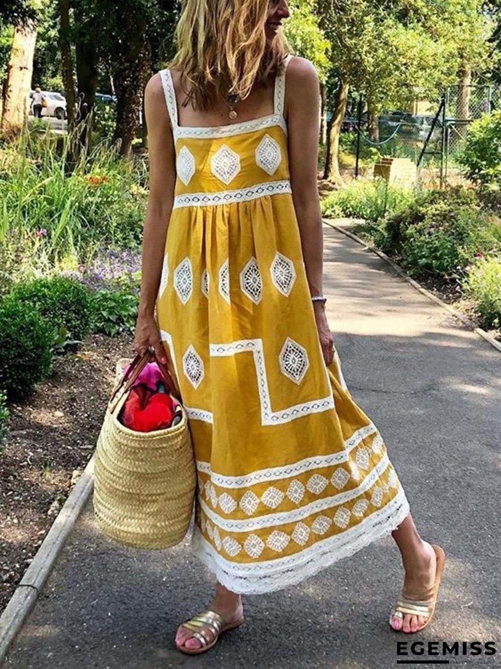 Bohemian Loose Casual Large Size Dress | EGEMISS