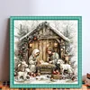 Nativity-11CT Stamped Cross Stitch 45*45cm/17.72*17.72in