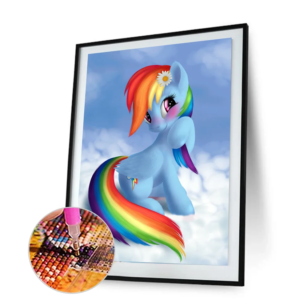 Full Round Diamond Painting 30*40cm - Unicorn