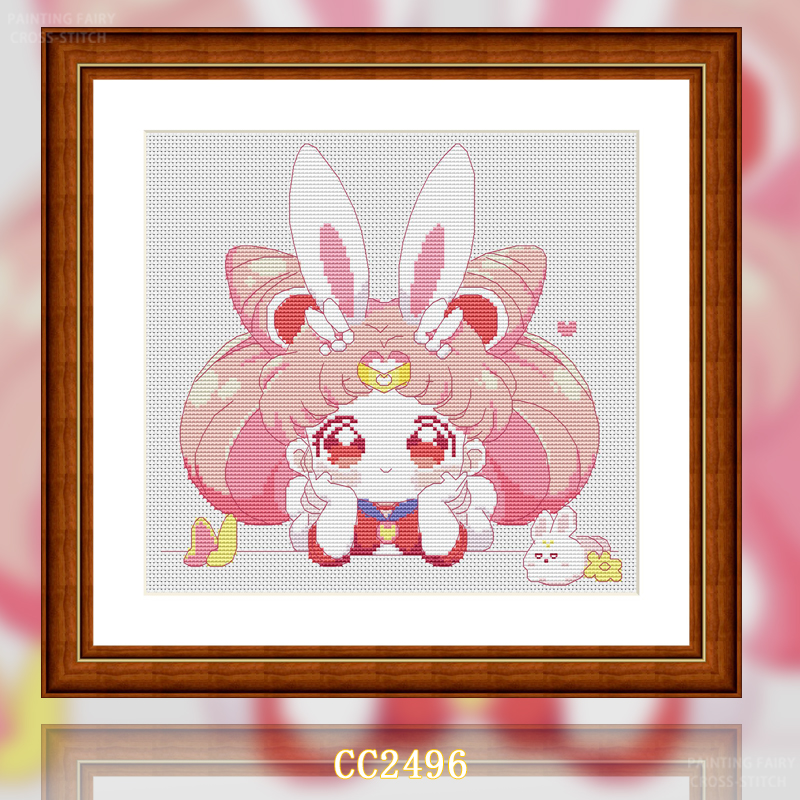 [CC2496-Moon Hare 6] Painting Fairy Cross Stitch