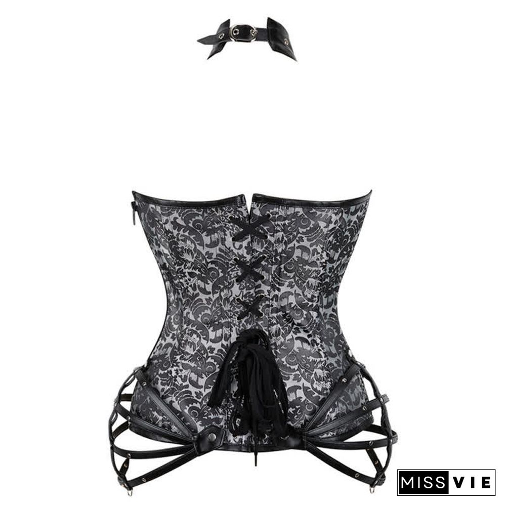 Gothic Steampunk Halter Corset Tops