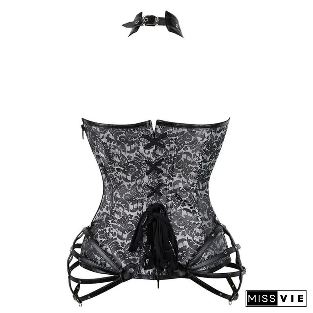Gothic Steampunk Halter Corset Tops