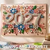 2027 Floral DIY Paper Diamond Painting Wall Calendar Set Special Shaped Partial Drill Monthly Flip Hanging Calendar Kit for Adults Beginners Gift Home Office Decor