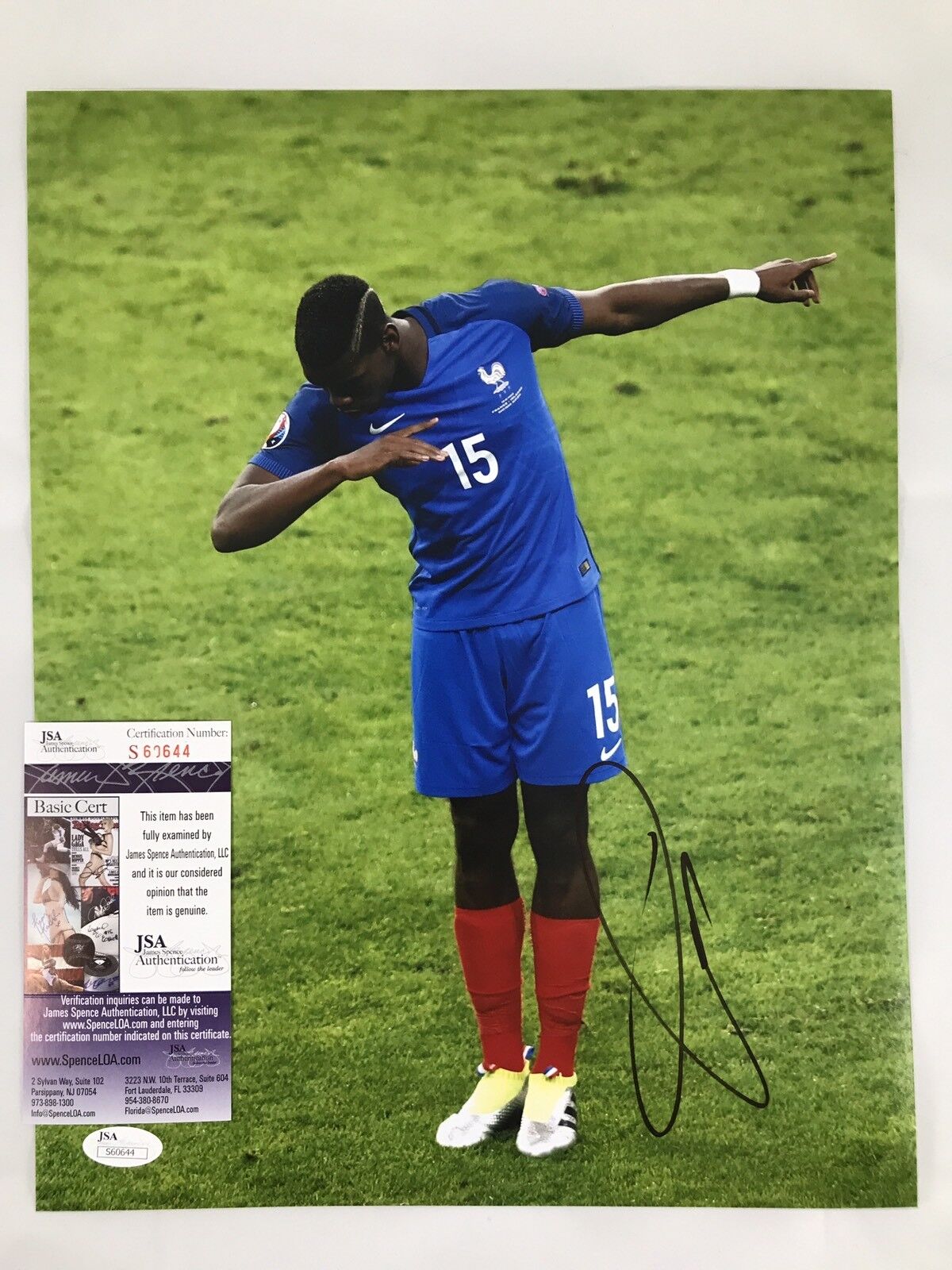 PAUL POGBA Signed Autographed 11x14 Photo Poster painting France Man United Soccer Auto JSA COA