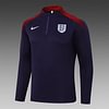 Joyfball 2024/2025 England Half-Pull Training Suit Purple Football Shirt 1:1 Thai Quality