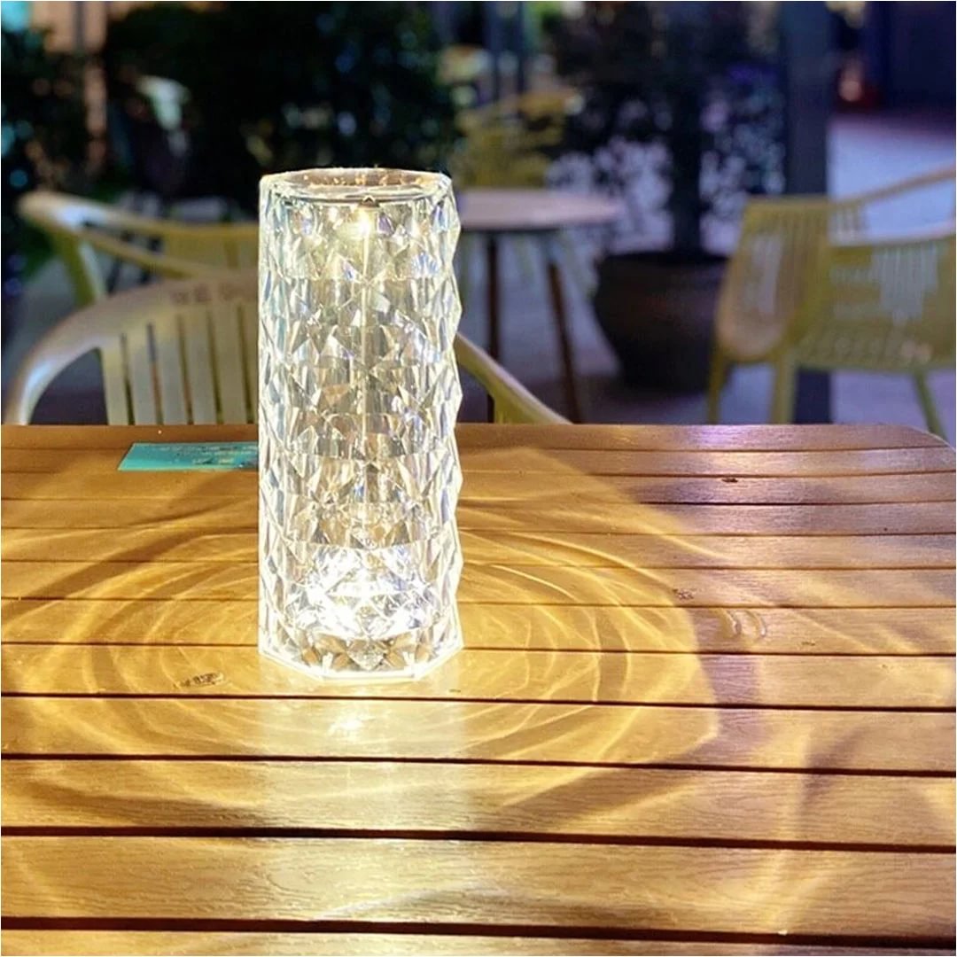 💡 Over 16 RGB colors-Touching Control Rose Crystal Lamp