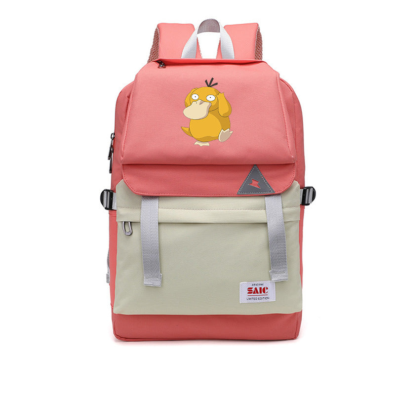 Mayoulove Pikachu Shool Bag Backpack USB Charging Students Notebook Bag Water Proof-Mayoulove