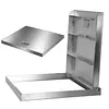 [US Local Warehouse] Stainless Steel Manhole Cover 26.97x23.62in Access Hatch Door with Handle Septic Tank Lid for Cellars Basement Patio Yard Window Well