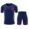 2025/2026 Flamengo Pre-Match Dark Blue Training Shirt+Shorts 1:1 Thai Quality