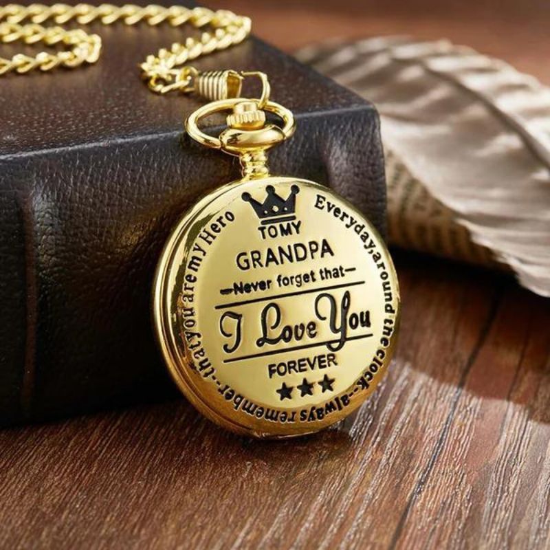 Unique Gift To My Grandpa - Vintage Pendant Pocket Watch