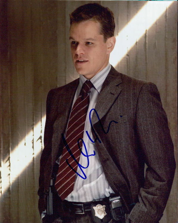 Matt Damon (The Departed) signed 8x10 Photo Poster painting