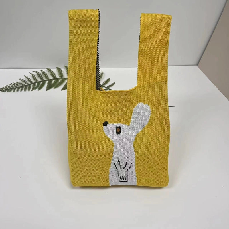 Gift Packaging Handbag Casual Knitted Handbag Woven Bag Multi-pattern Style Knitted Bag For Women