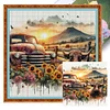 (Multi-Style) Western Farm-11CT Stamped Cross Stitch 50*50cm/19.69*19.69in