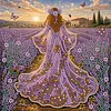 Diamond Painting-DIY Crystal Rhinestone Lavender Girl