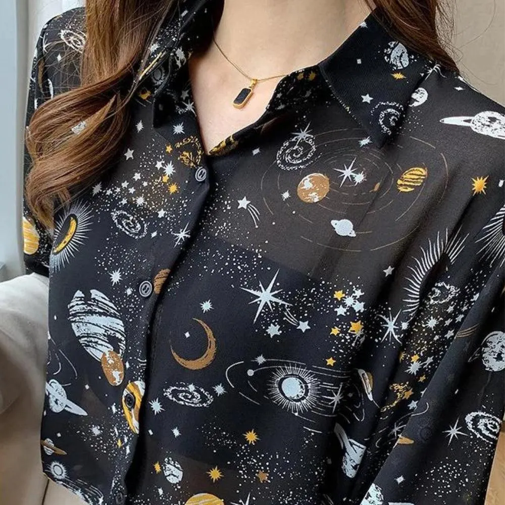 Brownm Chiffon Shirt