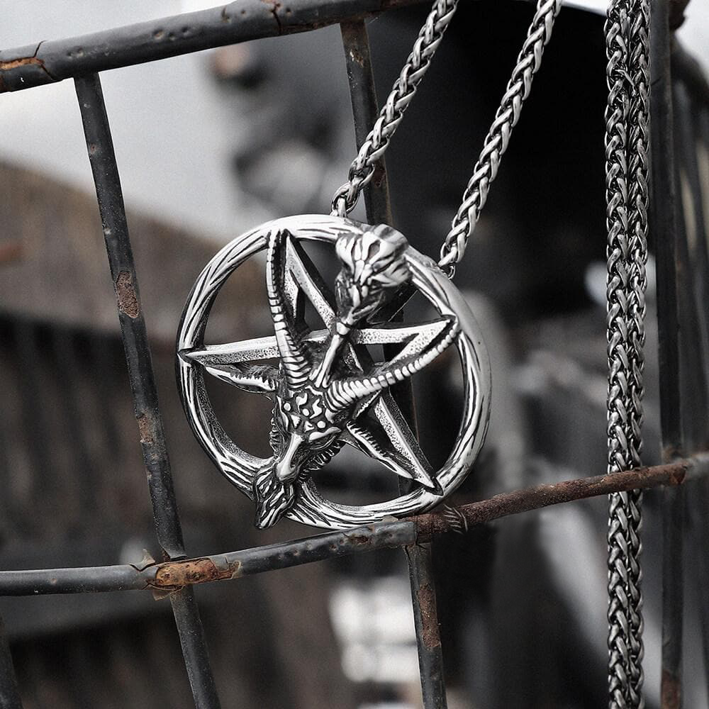 Art Satanic Goat Devil Baphomet Necklaces