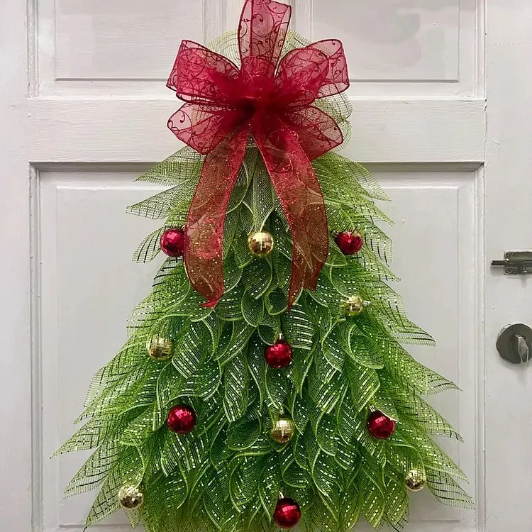 🔥🎄Handmade Christmas Tree Wreath for Front Door