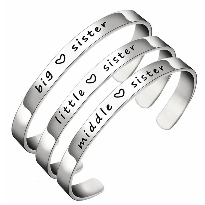 Bangle Bracelet For two Sis three Sis