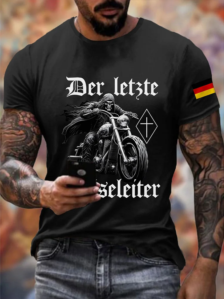 Herren T-Shirt Der leckte Reise leiter Print