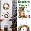 2D Flat DIY Fall Snowman Acrylic Diamond Painting Clock Pendant Home Decor