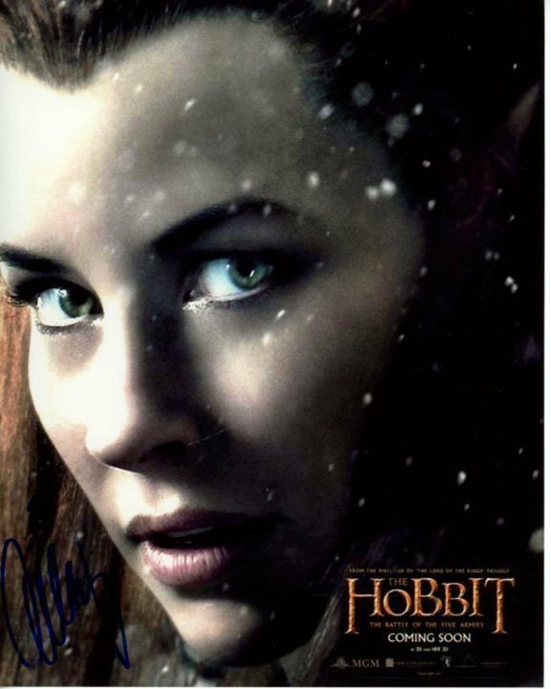 Evangeline lilly signed autographed the hobbit tauriel Photo Poster painting