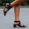 Gioiacombo&trade; Nuovi sandali con tacco alto in pelle con fiocco alla moda da donna