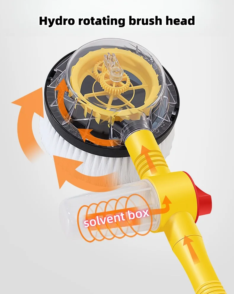 Fully automatic car wash and rinse integrated car wash brush