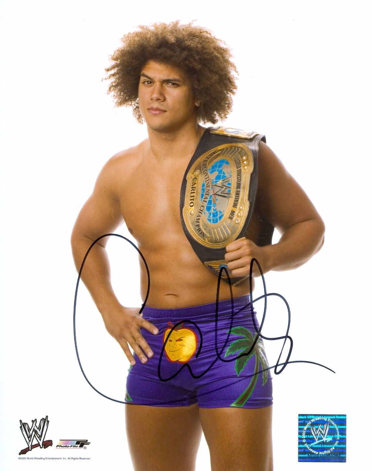 CARLITO WWE SIGNED AUTOGRAPH 8X10 Photo Poster painting #2 W/ PROOF