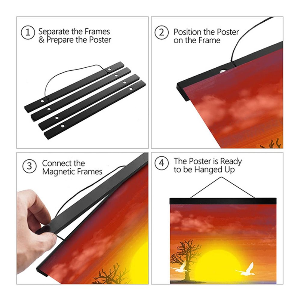 Light Wood Wooden Frame Hanger for Photo Picutre Canvas