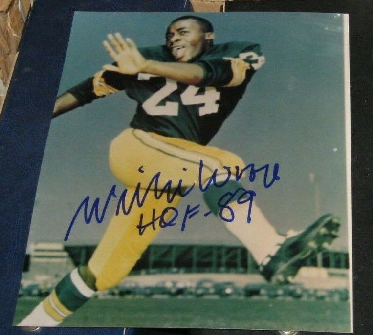 Willie Wood Green Bay Packers SIGNED AUTOGRAPHED 8x10 Photo Poster painting COA FOOTBALL NFL