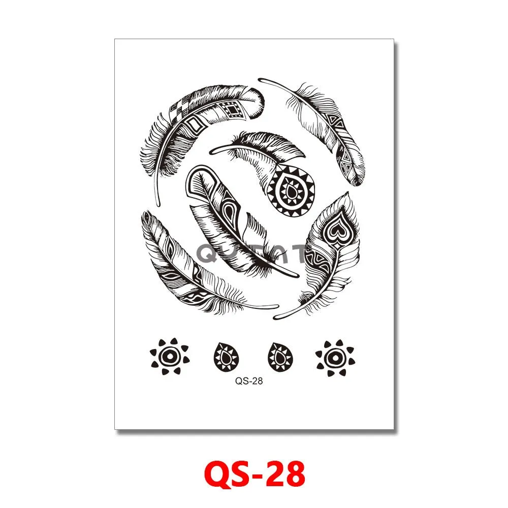 Waterproof Temporary Tattoo Femme Sticker Folower Rose Letter Fake Tatto Hand Back Tatoo Stickers Women Men Body Art Ogreish