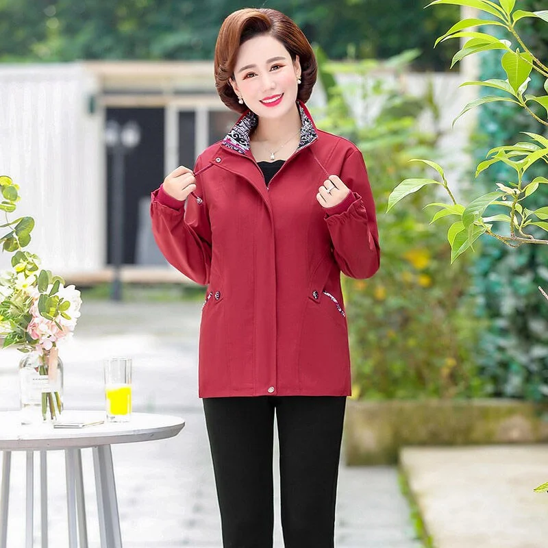 5XL Women Windbreaker 2023 New Autumn Jacket Loose Mid Long Overcoat Zipper Pocket Thin Windbreaker Female Basic Coat J237