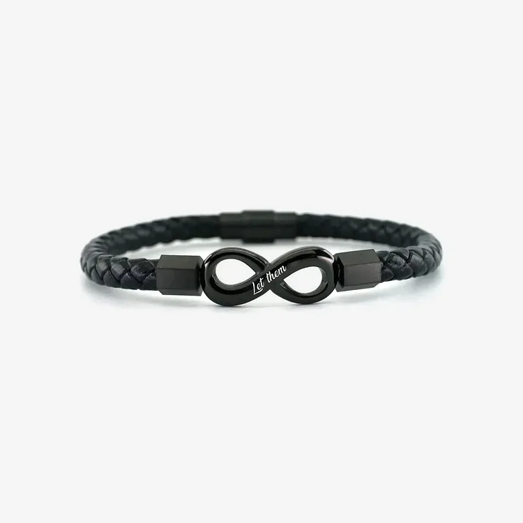 Let Them Ceramic Infinity Braided Bracelet