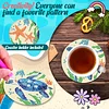 8Pcs Diamond Painting Wooden Marine Life Coaster Diamond Art Kit w/ Holder No-Slip Decor