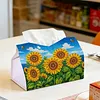 Sunflower Diamond Painting Tissue Box 7.48x5.12Inch Diamond Art Tissue Box 5D Diamond Art Tissue Cover for Kitchen Restaurant Bar Office Parties