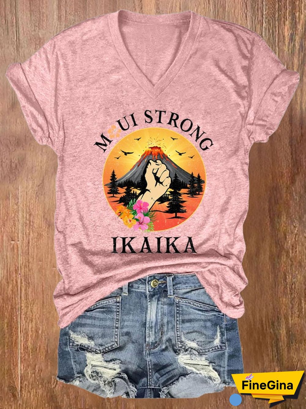 Women's Maui Strong Ikaika Print Short Sleeve T-Shirt