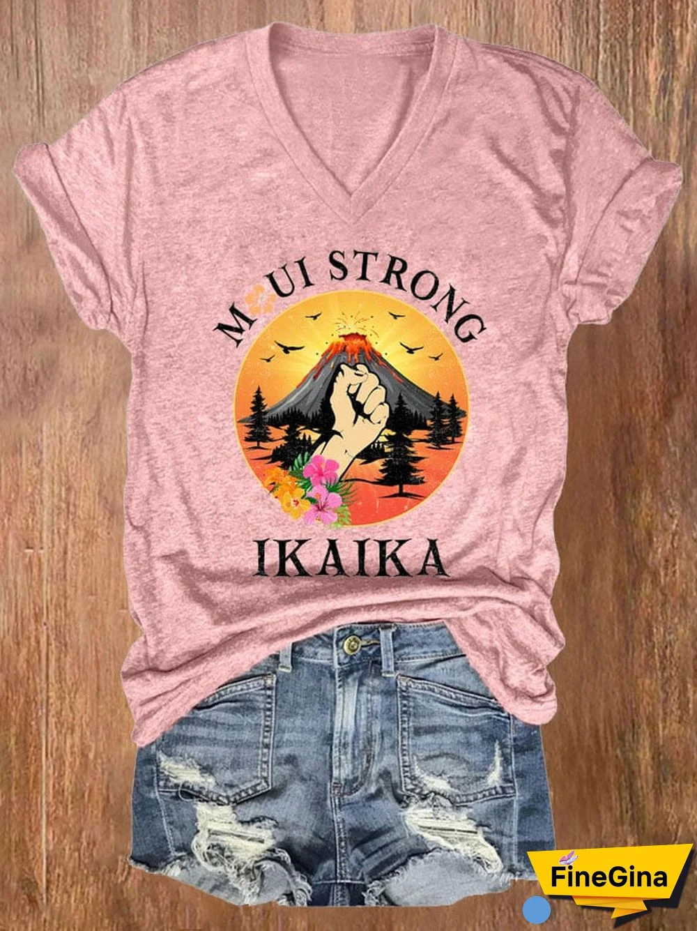 Women's Maui Strong Ikaika Print Short Sleeve T-Shirt