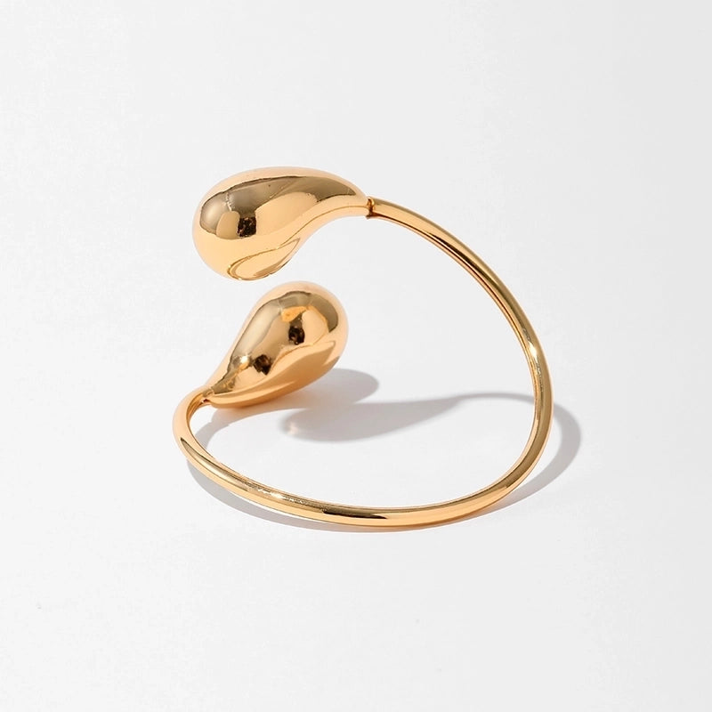 Copper Water Droplets Bangle