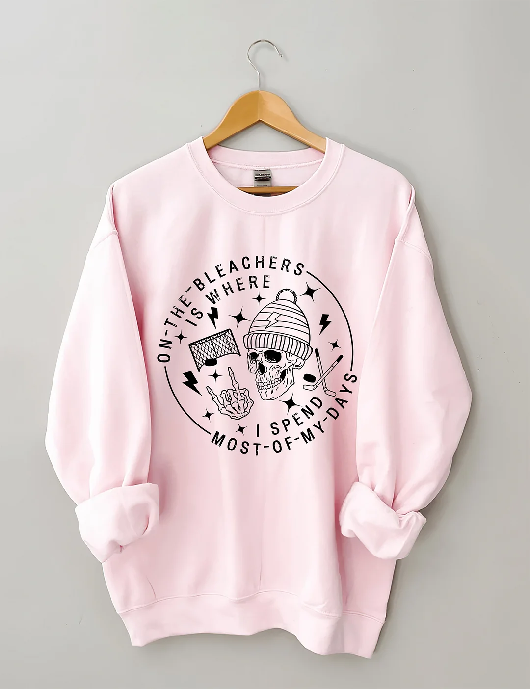 Living On The Bleachers Hockey Mom Sweatshirt