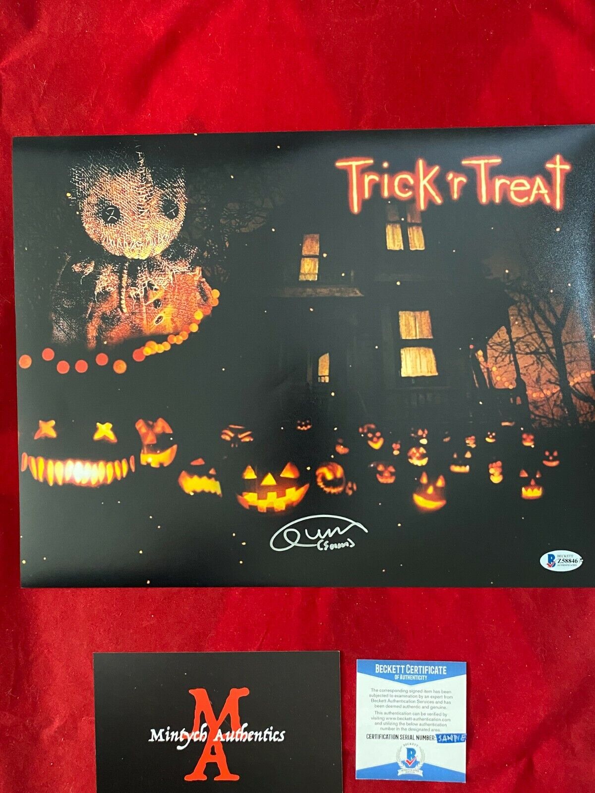 QUINN LORD TRICK 'R TREAT AUTOGRAPHED SIGNED 11x14 Photo Poster painting! BECKETT! HORROR! SAM!