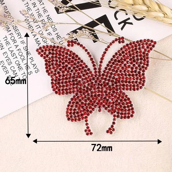 Beautiful Butterfly Crystal Rhinestone Patches On Clothes DIY Washable Heat Stickers Funny Design Iron On Transfer For Bag Decor