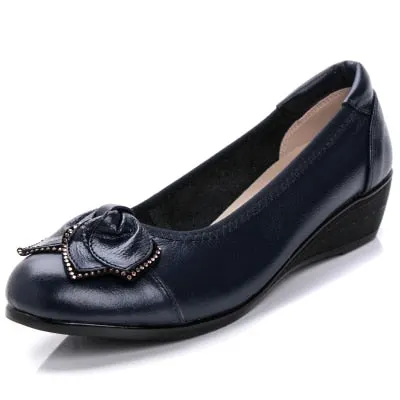 GKTINOO Plus Size(34-43)Loafers Comfortable Women Genuine Leather Flat Shoes Woman Casual Nurse Work Shoes Women Flats 6 colors