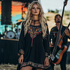 Coachella Music Festival Rock Party Carnival Vintage Wilderness Ethnic Bohemian Linen Dress by Inlyline