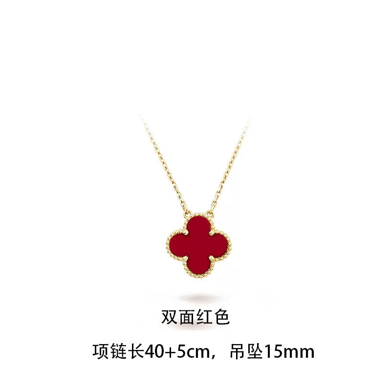 Moderate Luxury Letter Number Flower Stainless Steel 18K Gold Plated Necklaces